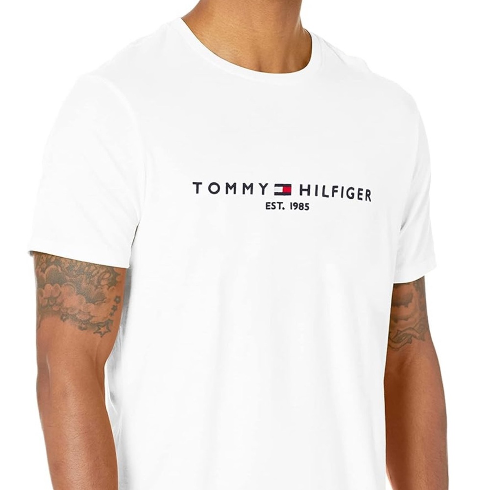Tommy Hilfiger Embroidery White Short Sleeve Tee